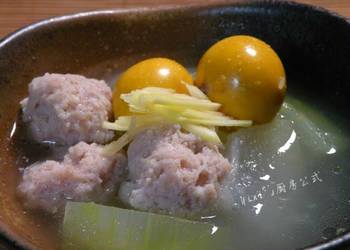 Easiest Way to Cook Appetizing Tsukune Winter Melon Soup