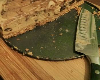 Easy Making Recipe NoBake Peanut Butter and Chocolate Marbled Cheesecake Delicious