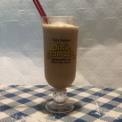 A picture of Reese's Pieces protein malt.