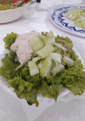Una foto de Ensalada de pasta de pollo