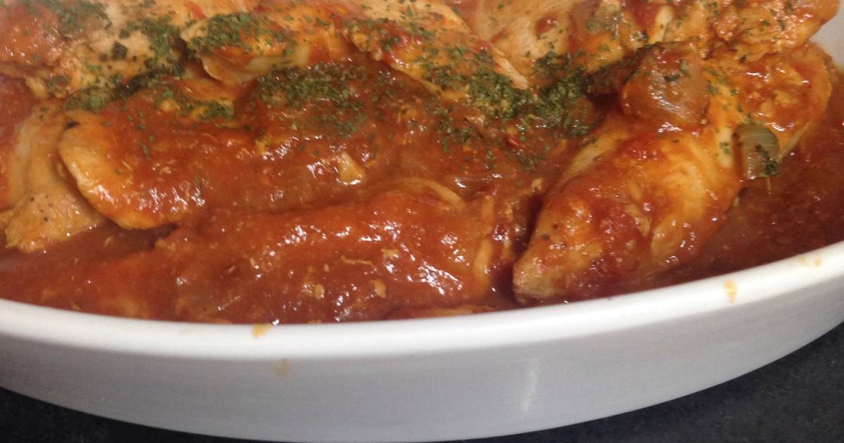 My Tomato Garlic and Onion Chicken in Wine Sauce 😀💚 Recipe by Maureen 😀