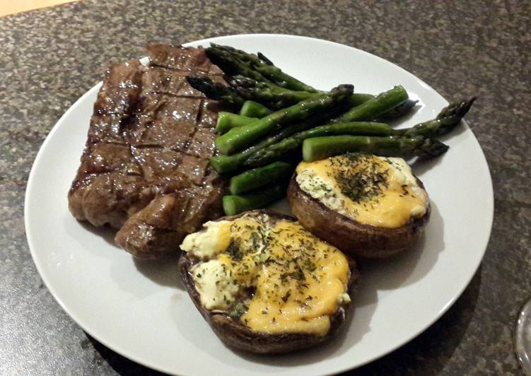 Recipe of Quick Juicy Rib Eye Steak (Braai)