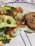 Atún y ensalada de garbanzo