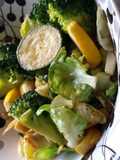 sundried tomato cous cous and veggies