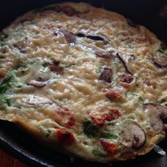 A picture of Healthy Cast Iron Skillet Vegetable & Asiago Omelette.
