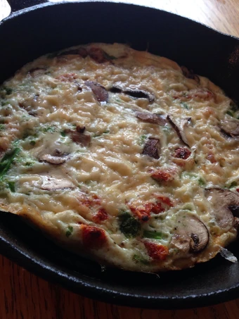 Recipe Healthy Cast Iron Skillet Vegetable &amp; Asiago Omelette the Can Spoil the Tongue So Delicious