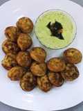 Bajari Appe (Pearl Millet Snack) with Coconut Chutney