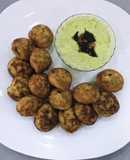 Bajari Appe (Pearl Millet Snack) with Coconut Chutney