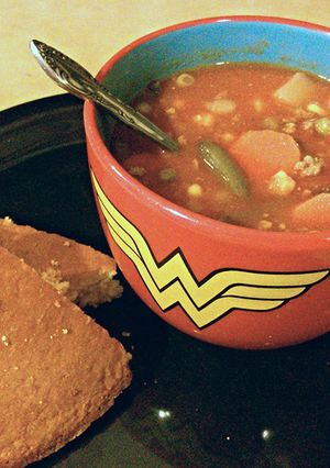 A picture of Aunt Mary's Vegetable Soup.