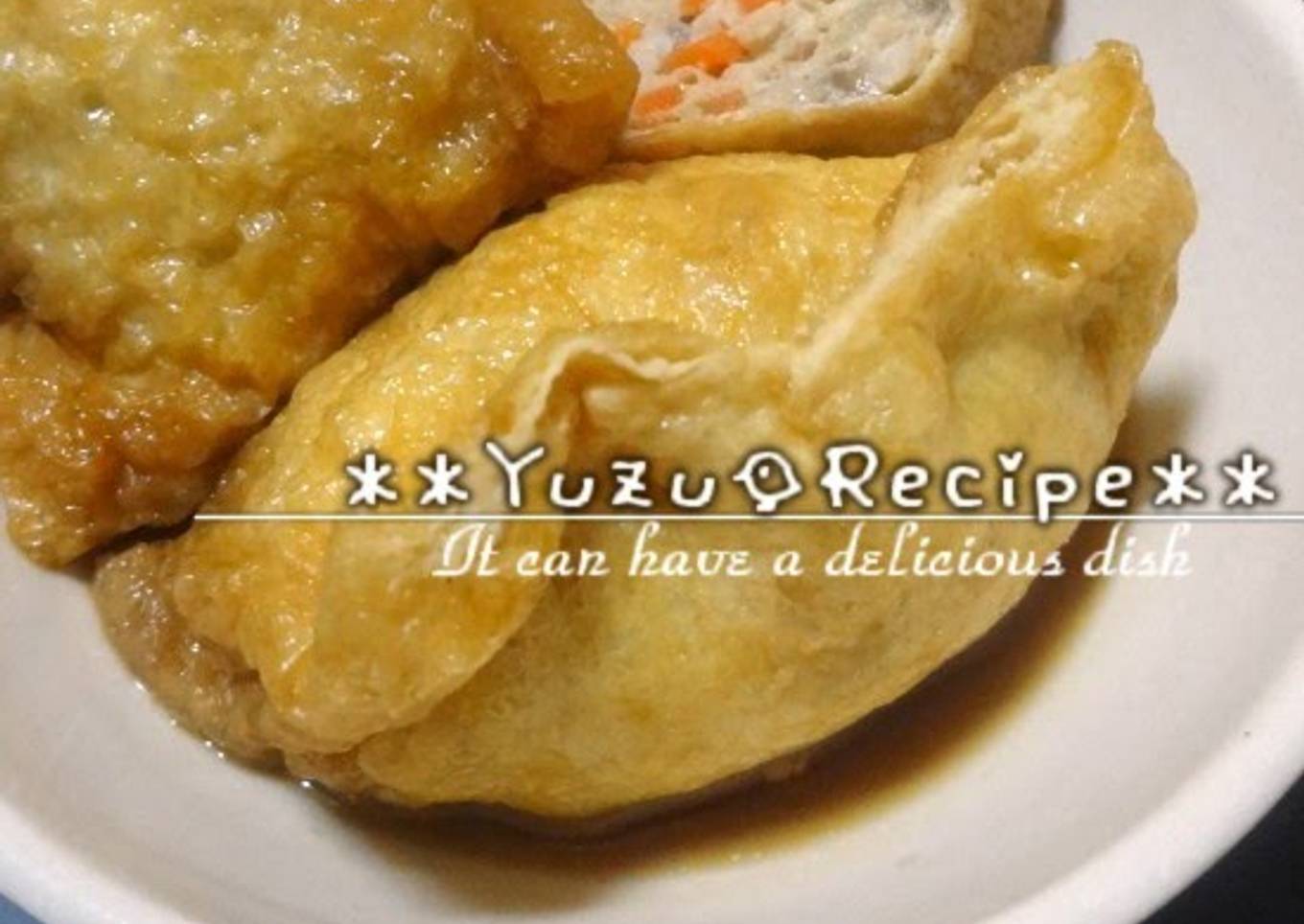 Fluffy & Juicy Simmered Aburaage Stuffed with Ground Chicken