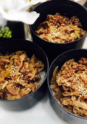 Foto resep Beef bowl / Gyudon / daging sapi iris ala Jepang