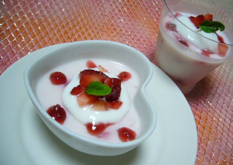 Recipe of Award-winning Strawberry Milk Jello