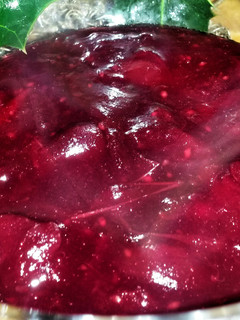 A picture of Sig's Rich, Boozy Cranberry Sauce.