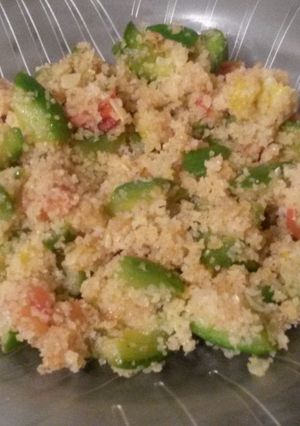 Una foto de Zapallitos con tomate y cuos cuos..