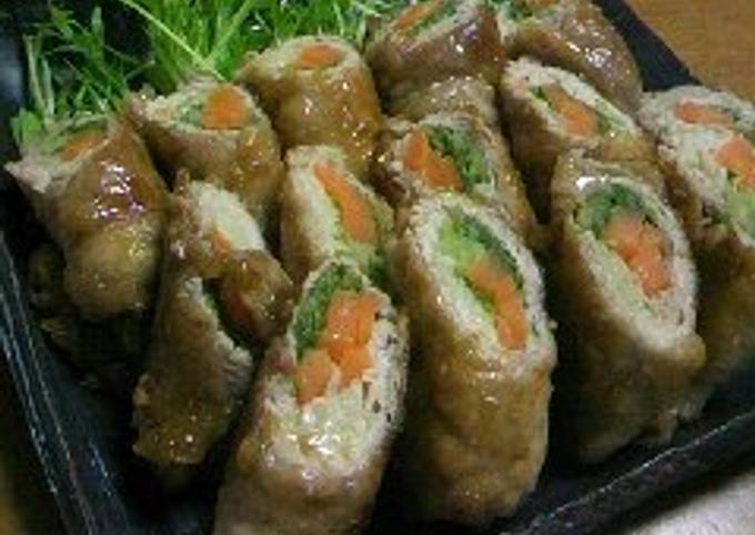 Recipe of Homemade Vegetable and Pork Rolls
