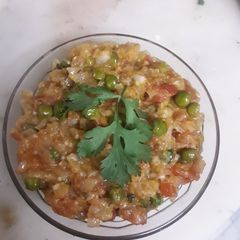 A picture of Baingan ka bharta.
