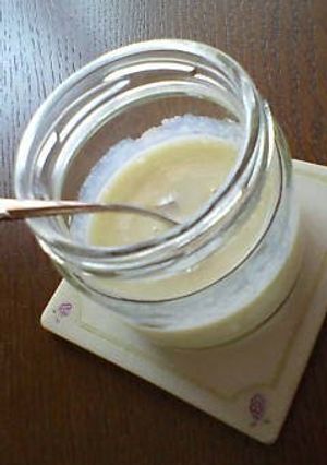 A picture of Homemade Condensed Milk Made in a Pot.
