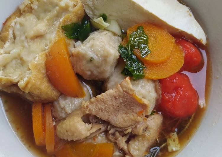 Resep @MANTAP Bakso Ayam Tempe masakan rumahan simple