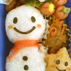A picture of Mr. Snowman Bento.