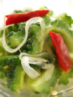 A picture of Summery Bitter Melon Pickles.