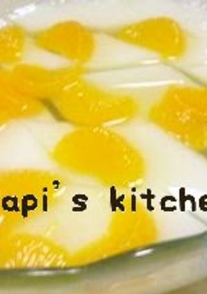 A picture of Simple Almond Tofu and Fruit in Syrup.
