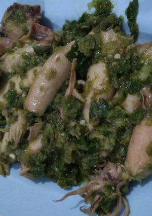 Foto resep Tumis cumi asin cabe ijo
