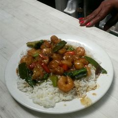 Teriyaki shrimp A picture of Teriyaki shrimp.