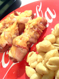 A picture of Bacon Wrapped Wiener Boats.