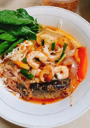 Hình của món Bún cá mòi.