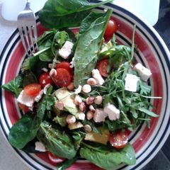 A picture of Roasted hazelnut salad.