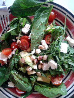 A picture of Roasted hazelnut salad.