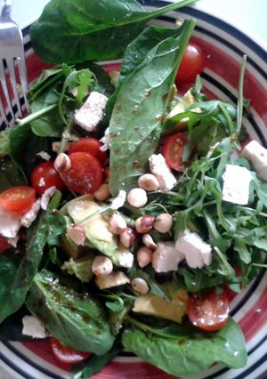 A picture of Roasted hazelnut salad.