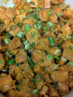 A picture of ginger sweet potato salad.