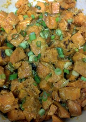 A picture of ginger sweet potato salad.