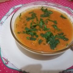 A picture of Creamy butternut soup.