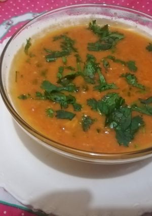 A picture of Creamy butternut soup.