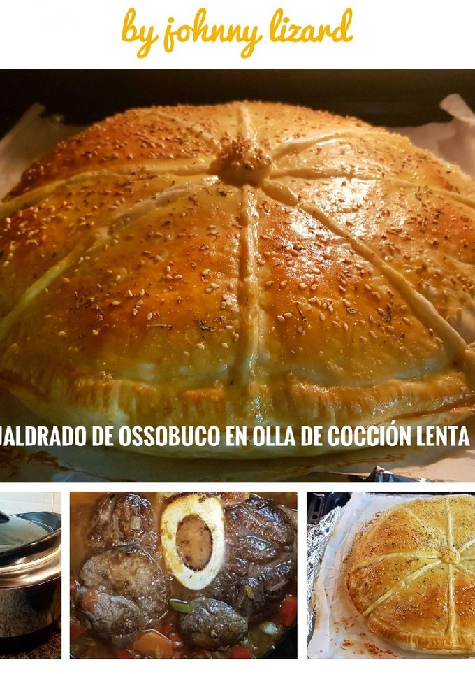 Una foto de Pastel hojaldrado de Ossobuco en olla de cocción lenta CrockPot