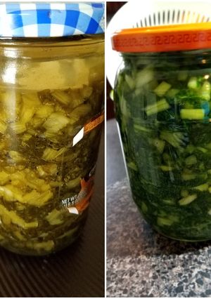A picture of Fermented turnip green 雪菜做法.
