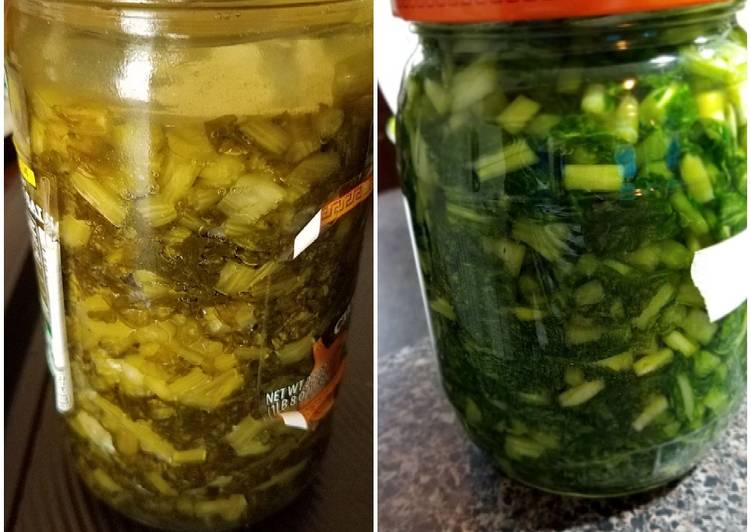 Fermented turnip green 雪菜做法