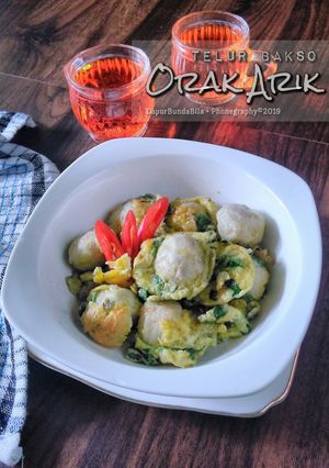 Foto resep Orak Arik Telur Bakso
