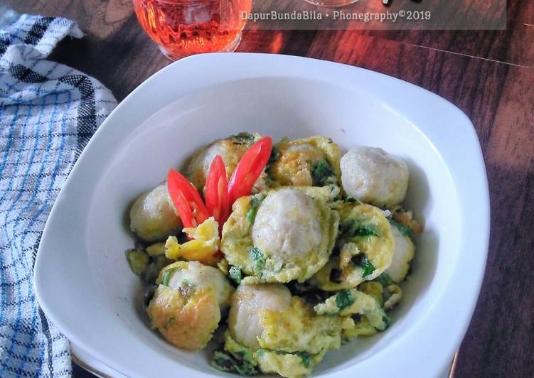 Orak Arik Telur Bakso