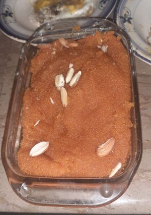 A picture of Soji ka halwa.