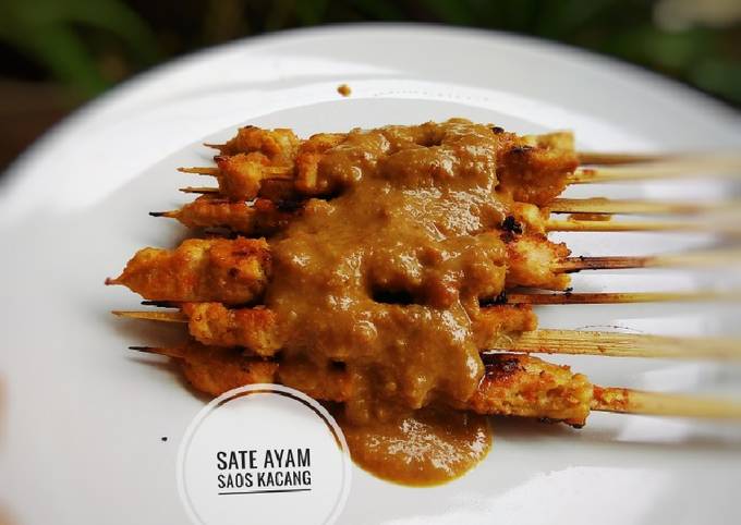 Wajib coba! Resep bikin Sate ayam saos kacang  sempurna