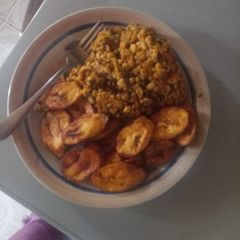 Beans And Fried Plantain A picture of Beans And Fried Plantain.