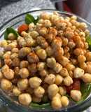 Ensalada de espinaca, tomate y garbanzos!