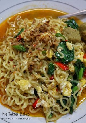 Foto resep Mie tektek bakso pedas
