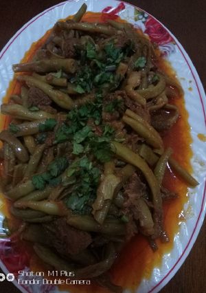 صورة لوصفة لوبيا خضراء باللحم