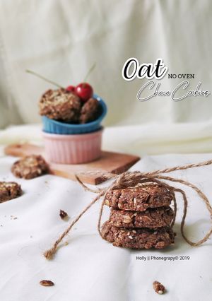 Foto resep Oat Choco Cookies no Oven (Less Sweet Cookies)