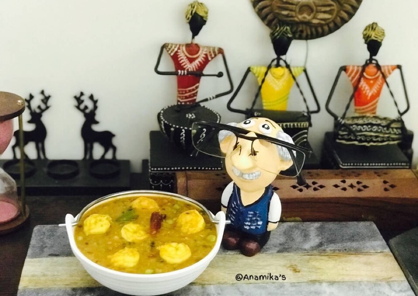 Dal Chingri/Red Lentils with Shrimps