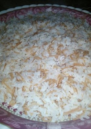 صورة لوصفة طريقة عمل ارز بالشعيرية